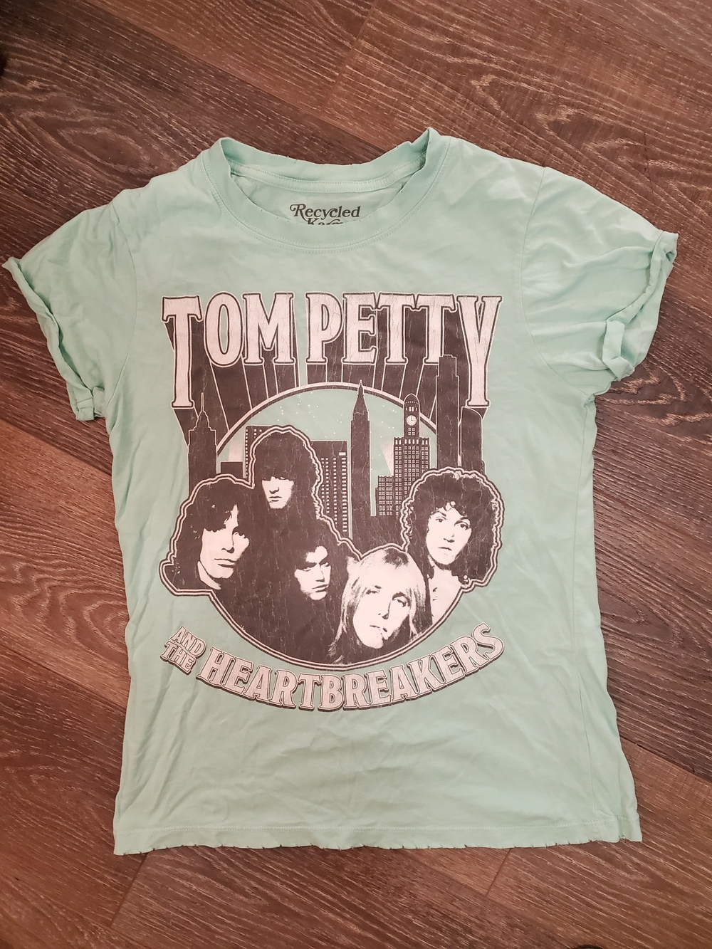 Women's Recycled Karma Tee - Tom Petty 1977 NYC Bottom Line - XS